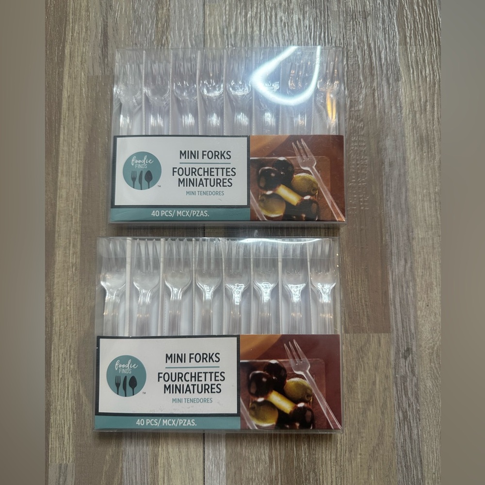 (2) 40 Count of Mini Forks, NEW, unopened
